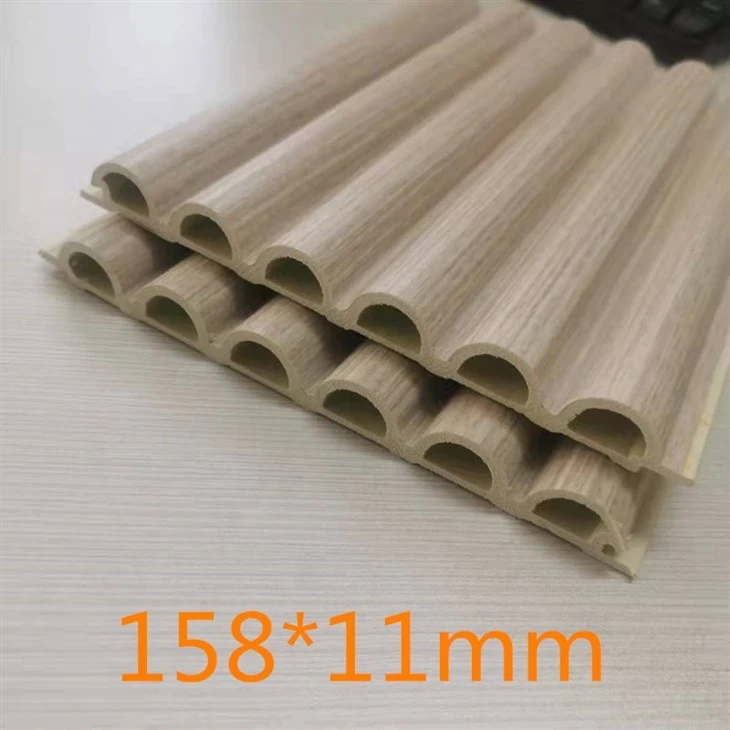 Factory Sale Waterproof Easy To Install Half Round Wpc Slatted Wall Panel For Indoor Decoration