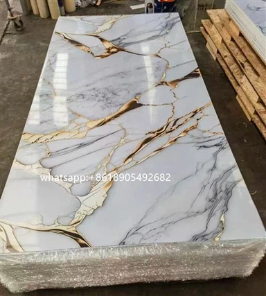 Painel de parede de folha de mármore de PVC
